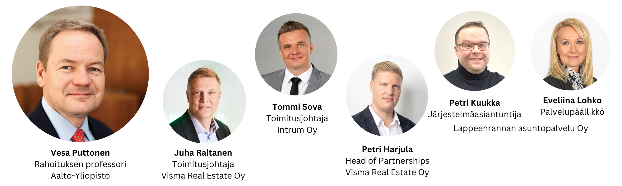 Puhujina: Vesa Puttonen, Petri Harjula, Eveliina Lohko, Petri Kuukka, Juha Raitanen, Tommi, Sova